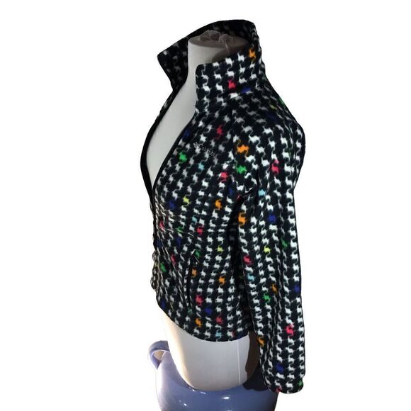 Columbia Zip up Fleece, Fits a Small woman, but Youth 10/12 dopamine houndstooth - Picture 3 of 8